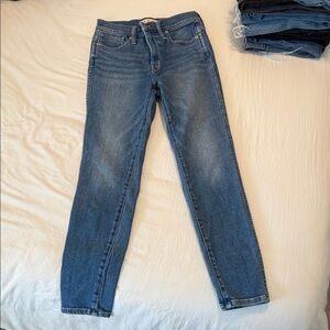Madewell Women's High Rise Skinny Crop Blue Jeans
